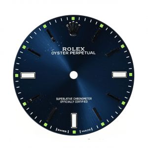 ROLEX Quadrante Dial OYSTER Perpetual 39mm Blu ’’Swiss Made’’ Per 114300 Mov 3130