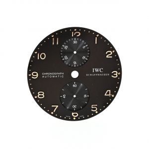 IWC Quadrante Nero per Portuguese Chronograph 371482 Danneggiato