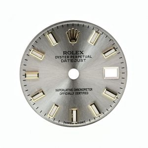 ROLEX Dial Quadrante OYSTER Perpetual Datejust Silver Indici ’’Swiss Made’’ X Cassa Acciaio e Oro Vetro Zaffiro per 79173 - 179173 (Cal. 2235)