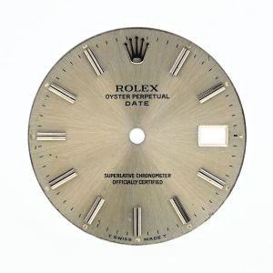 ROLEX Quadrante Date 34mm Argento per 1500 , 1501 Mancante di Supporti Movimento