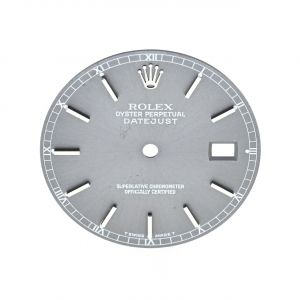 ROLEX Quadrante Datejust Indici Grigio Scuro ’’t Swiss Made T’’ Per 16234-16200-16220 (X Cassa V. Zaffiro) Movimento 3135