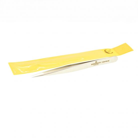 BERGEON PINZETTA IN NICKEL, S5 CON PUNTE LUCIDE, LUNGHEZZA 130MM