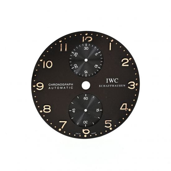 IWC QUADRANTE NERO PER PORTUGUESE CHRONOGRAPH 371482 DANNEGGIATO