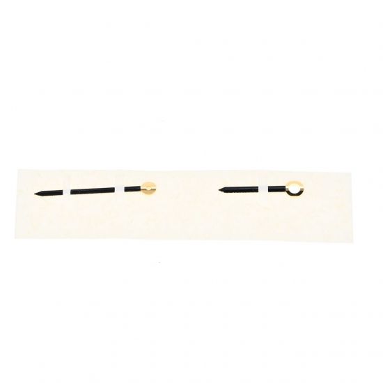 OMEGA 1000 COPPIA LANCETTE ( ORE 130, MINUTI 60) ORO E SMALTO NERO