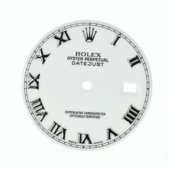 ROLEX DIAL QUADRANTE DATEJUST BIANCO PANNA ’’RARE DIAL’’ NUMERI ROMANI PER 16234-16200-116234-116200 (X CASSA V. ZAFFIRO)