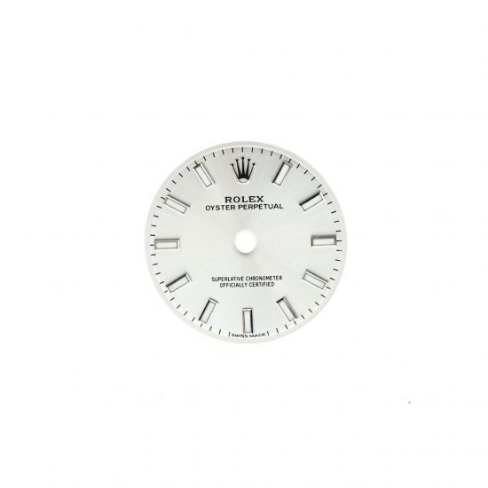 ROLEX QUADRANTE ARGENTEE INDICI LUMINOVA PER OYSTER PERPETUAL 26MM 176200