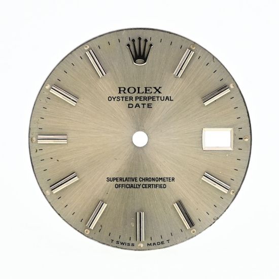 ROLEX QUADRANTE DATE 34MM ARGENTO PER 1500 , 1501 MANCANTE DI SUPPORTI MOVIMENTO