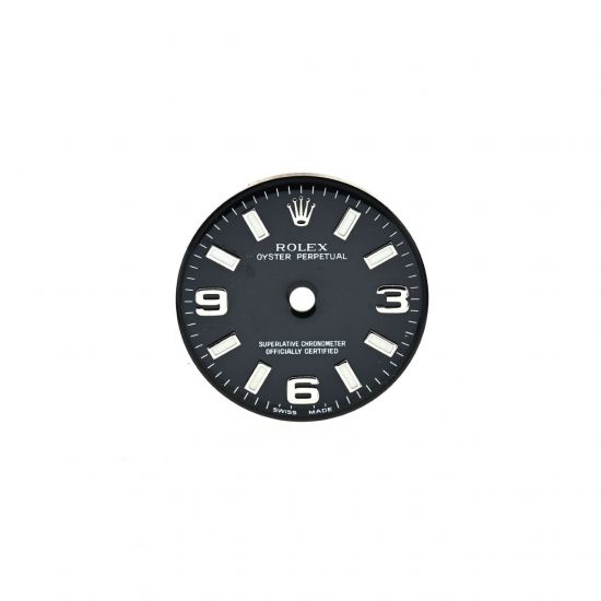 ROLEX QUADRANTE NERO INDICI LUMINOVA PER OYSTER PERPETUAL 26MM 176200