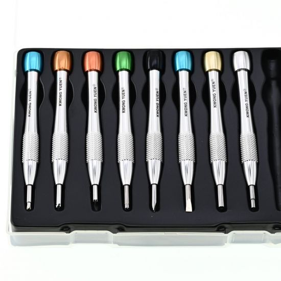 WATCHMAKER TOOLS SET 8 CACCIAVITI PER TUBI, VITI DELLA GUARNIZIONE WATERPROOF E VITI CASSA